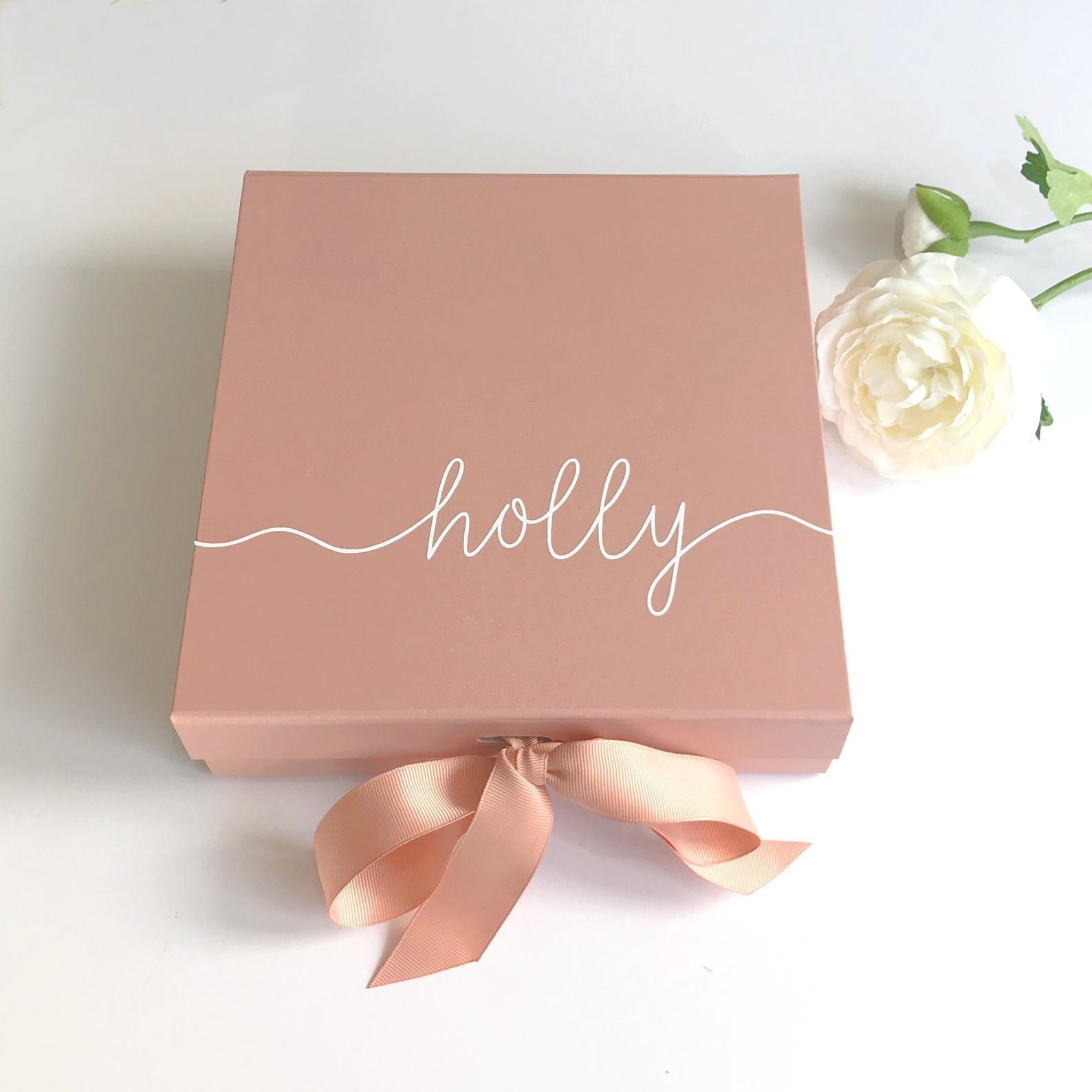 Personalised box bridesmaid proposal gift wedding NorabellaUK