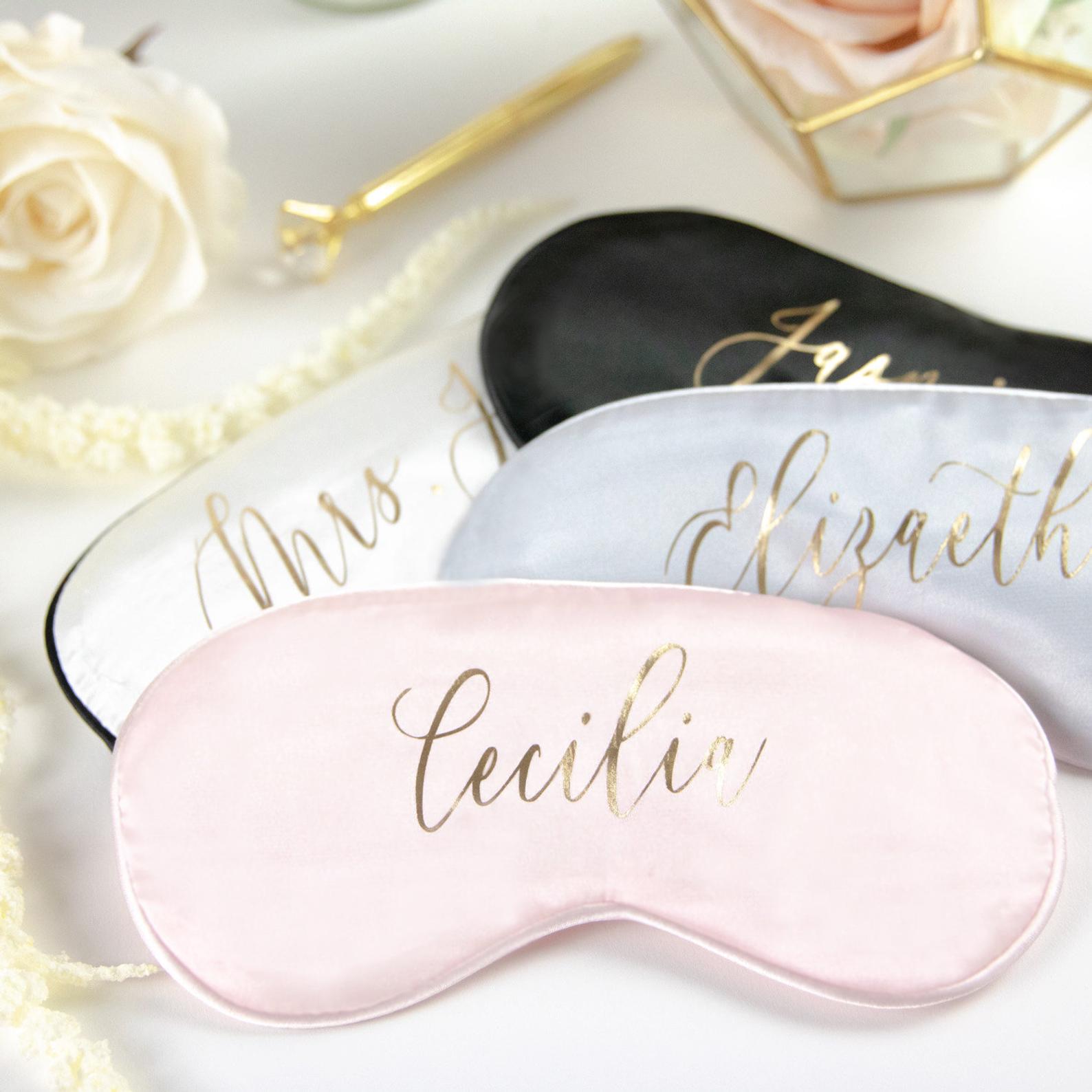 sleep mask personalized bridesmaid proposal gifts wedding planner France